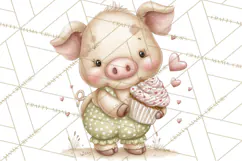 Valentine Farm Clipart PNG, Barnyard Valentine Props, Kids Product Image 2
