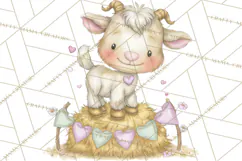 Valentine Farm Clipart PNG, Barnyard Valentine Props, Kids Product Image 4