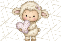 Valentine Farm Clipart PNG, Barnyard Valentine Props, Kids Product Image 2