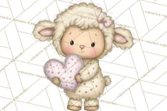 Valentine Farm Clipart PNG, Barnyard Valentine Props, Kids Product Image 2