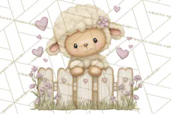 Valentine Farm Clipart PNG, Barnyard Valentine Props, Kids Product Image 4