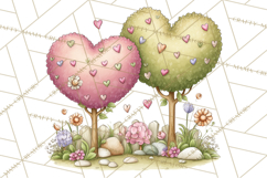 Valentine Farm Clipart PNG, Barnyard Valentine Props, Kids Product Image 3