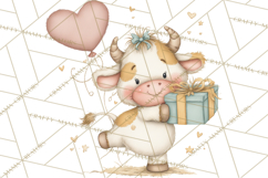 Valentine Farm Clipart PNG, Barnyard Valentine Props, Kids Product Image 4