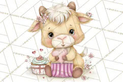 Valentine Farm Clipart PNG, Barnyard Valentine Props, Kids Product Image 4