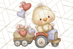 Valentine Farm Clipart PNG, Barnyard Valentine Props, Kids Product Image 3