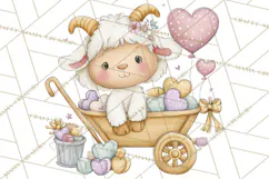 Valentine Farm Clipart PNG, Barnyard Valentine Props, Kids Product Image 4