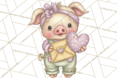 Valentine Farm Clipart PNG, Barnyard Valentine Props, Kids Product Image 4