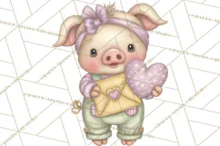 Valentine Farm Clipart PNG, Barnyard Valentine Props, Kids Product Image 4