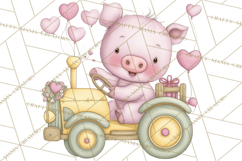 Valentine Farm Clipart PNG, Barnyard Valentine Props, Kids Product Image 5