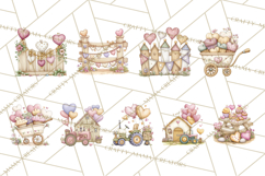Valentine Farm Clipart PNG, Barnyard Valentine Props, Kids Product Image 14