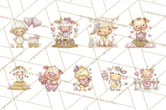 Valentine Farm Clipart PNG, Barnyard Valentine Props, Kids Product Image 6