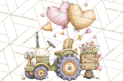 Valentine Farm Clipart PNG, Barnyard Valentine Props, Kids Product Image 4