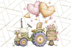 Valentine Farm Clipart PNG, Barnyard Valentine Props, Kids Product Image 4