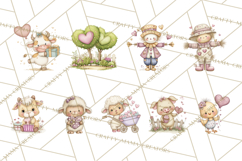 Valentine Farm Clipart PNG, Barnyard Valentine Props, Kids Product Image 4