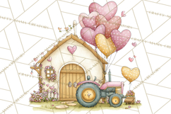 Valentine Farm Clipart PNG, Barnyard Valentine Props, Kids Product Image 5