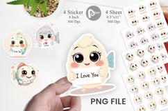 Valentine Fish Cartoon Sticker Product Image 1
