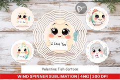 Wind Spinner Valentine Fish Cartoon Product Image 1