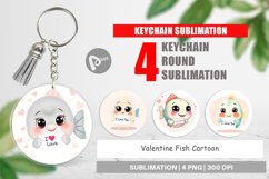 Keychain Valentine Fish Cartoon Product Image 1