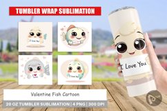 Tumbler Wrap Valentine Fish Cartoon Product Image 1