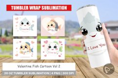 Tumbler Wrap Valentine Fish Cartoon Product Image 1