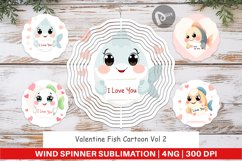 Wind Spinner Valentine Fish Cartoon Product Image 1