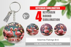 Keychain Valentine Flamingo Bird Product Image 1
