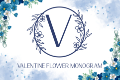 Valentine Flower Monogram Product Image 1