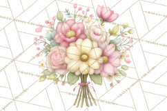 Valentine Flower Market Clipart PNG Romantic Bouquets Product Image 2