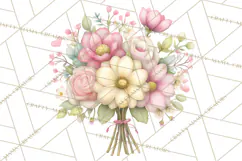 Valentine Flower Market Clipart PNG Romantic Bouquets Product Image 2