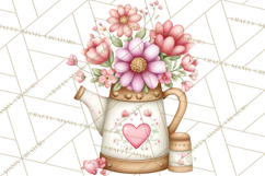 Valentine Flower Market Clipart PNG Romantic Bouquets Product Image 3