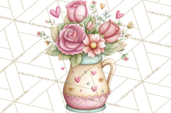 Valentine Flower Market Clipart PNG Romantic Bouquets Product Image 5
