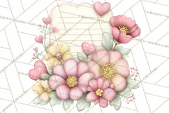 Valentine Flower Market Clipart PNG Romantic Bouquets Product Image 2