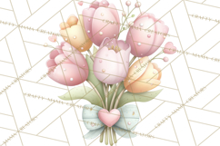 Valentine Flower Market Clipart PNG Romantic Bouquets Product Image 5