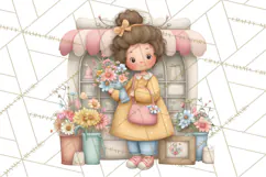 Valentine Flower Market Clipart PNG Romantic Bouquets Product Image 2