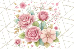 Valentine Flower Market Clipart PNG Romantic Bouquets Product Image 4