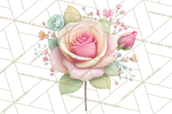 Valentine Flower Market Clipart PNG Romantic Bouquets Product Image 5