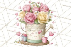 Valentine Flower Market Clipart PNG Romantic Bouquets Product Image 4