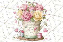 Valentine Flower Market Clipart PNG Romantic Bouquets Product Image 4