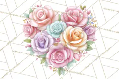 Valentine Flower Market Clipart PNG Romantic Bouquets Product Image 2