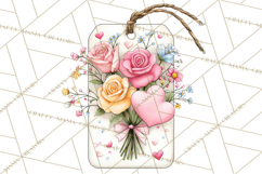 Valentine Flower Market Clipart PNG Romantic Bouquets Product Image 3