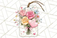 Valentine Flower Market Clipart PNG Romantic Bouquets Product Image 3