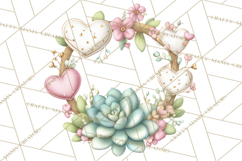 Valentine Flower Market Clipart PNG Romantic Bouquets Product Image 5