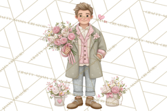 Valentine Flower Market Clipart PNG Romantic Bouquets Product Image 3