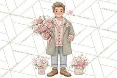 Valentine Flower Market Clipart PNG Romantic Bouquets Product Image 3