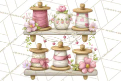 Valentine Flower Market Clipart PNG Romantic Bouquets Product Image 4