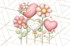 Valentine Flower Market Clipart PNG Romantic Bouquets Product Image 5