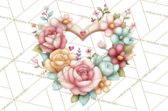 Valentine Flower Market Clipart PNG Romantic Bouquets Product Image 4