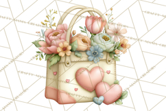 Valentine Flower Market Clipart PNG Romantic Bouquets Product Image 2
