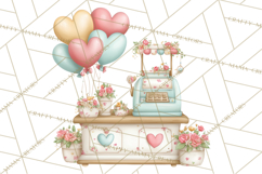 Valentine Flower Market Clipart PNG Romantic Bouquets Product Image 3