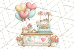 Valentine Flower Market Clipart PNG Romantic Bouquets Product Image 3